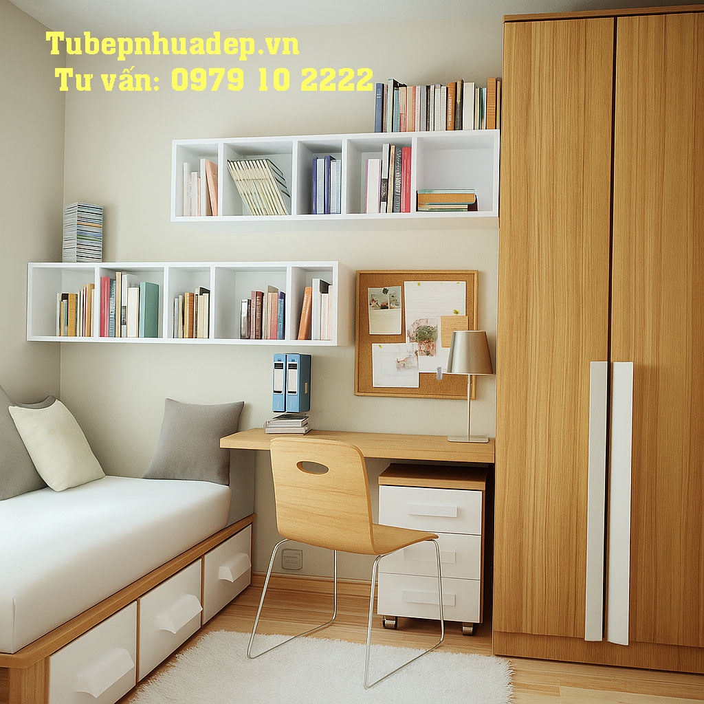 Thi Công Lắp Kệ Tủ Nhựa Treo Tường Phòng Học Trang Trí Đẹp tại Dĩ An