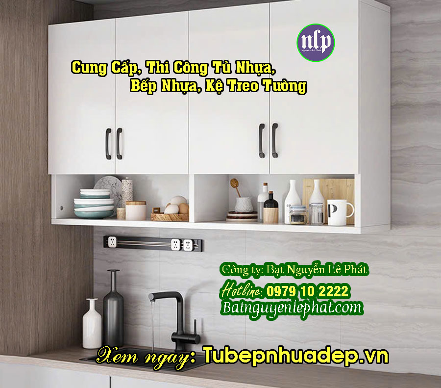Tủ bếp nhựa cao cấp Thủ Dầu Một Mẫu Kệ Tủ Nhựa Treo Tường