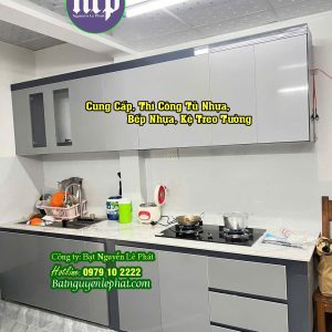 thi-cong-ke-tu-bep-nhua-gia-goThi công Kệ Tủ Bếp Nhựa Giả Gỗ