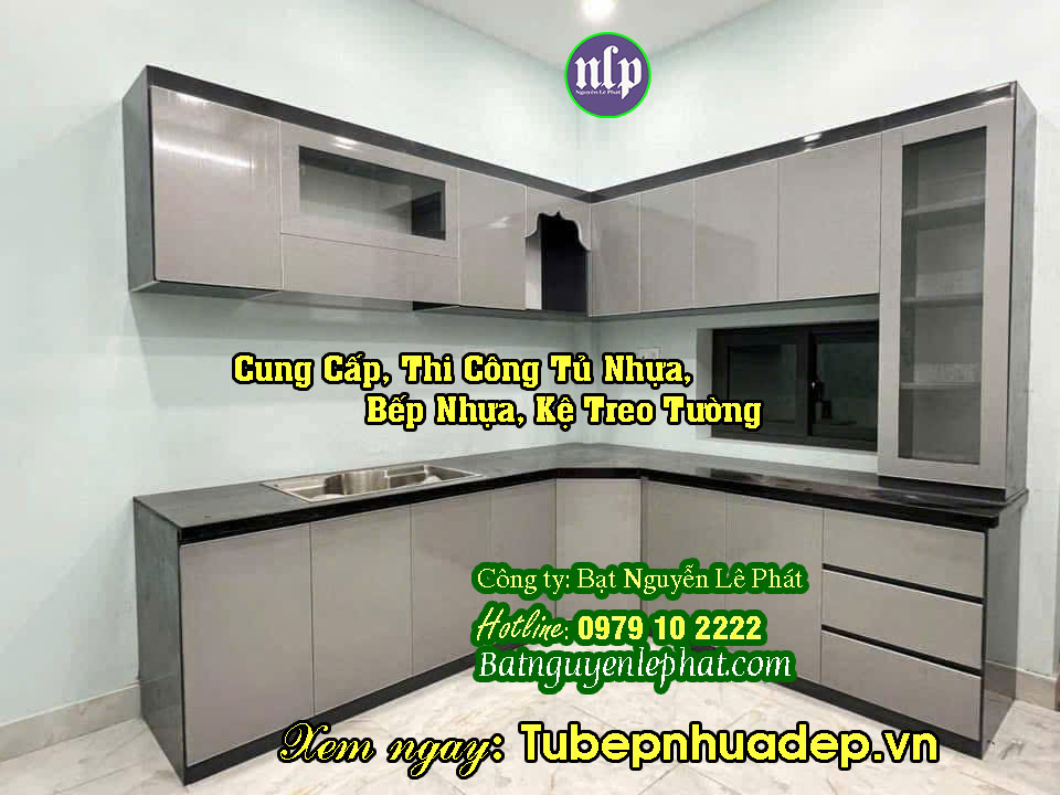 Tủ bếp nhựa cao cấp Thủ Dầu Một Thi Công Lắp Kệ Tủ Bếp Nhựa Đẹp